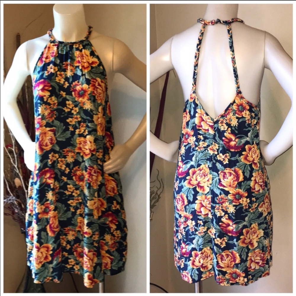 Floral Halter Dress - Picture 1 of 10